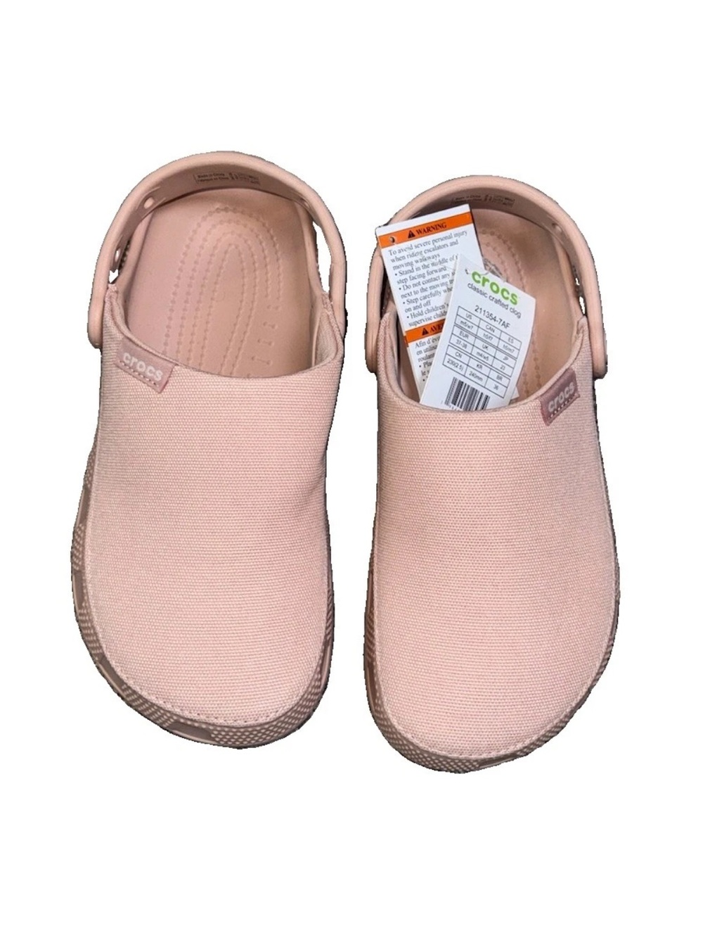 Unisex Clogs Crocs Classic Crafted Canvas Clogs Salted Caramel Size M5 W7 NWT
